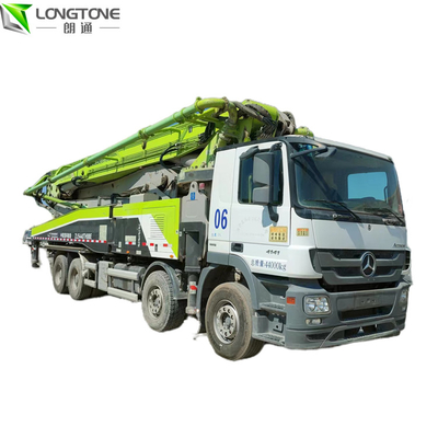 56 Meter gebruikte Vrachtwagen Opgezette Concrete Pomp Hydraulische As 5	600 L