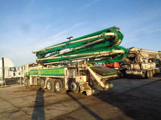 Gebruikte Gele Vrachtwagen Concrete Pomp met 24-36 M Distance 6-6.6 MPa Druk