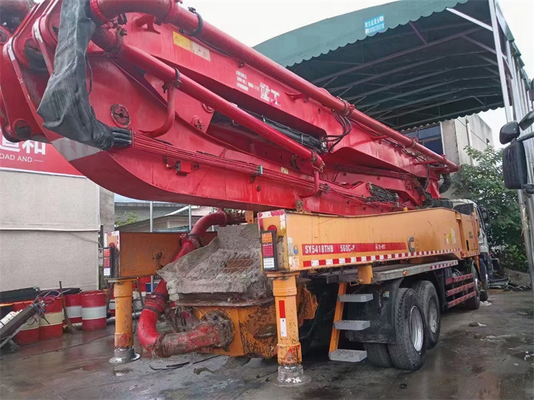 Gepaste kleur Gebruikte Vrachtwagen Concrete Pomp, s-Klep Putzmeister 42m Concrete Pomp