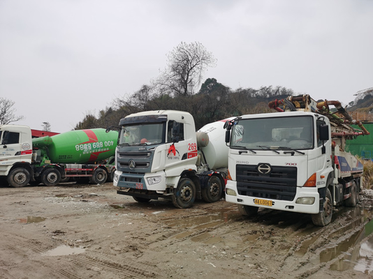 Op zwaar werk berekende Automatische Tweede Hand Concrete Mixer met Pomp Diesel